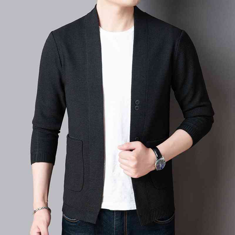 Pure Color Sweater Jacket Men's Autumn Thin Section - Kng inc. ®