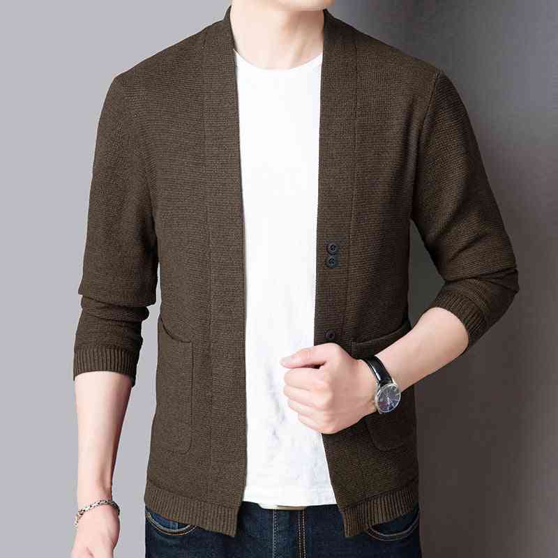 Pure Color Sweater Jacket Men's Autumn Thin Section - Kng inc. ®