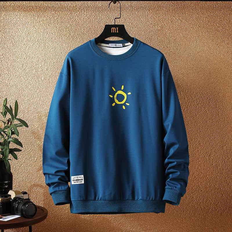Japanese Autumn New Style Casual Printing Plus Size Sweater Trendy Young Men's Fashion Loose Long-sleeved Sweater Men's clothing - Kng inc. ®