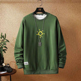 Japanese Autumn New Style Casual Printing Plus Size Sweater Trendy Young Men's Fashion Loose Long-sleeved Sweater Men's clothing - Kng inc. ®