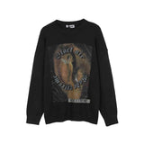 High Street Retro Printed Sweater Men's Trendy Brand Design Sense Loose Knitted Top - Kng inc. ®