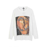 High Street Retro Printed Sweater Men's Trendy Brand Design Sense Loose Knitted Top - Kng inc. ®