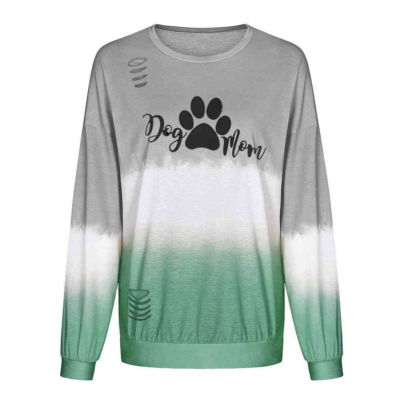 New Style Gradient Letter Print Plus Hole Long-sleeved Ladies Sweater - Kng inc. ®