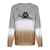 New Style Gradient Letter Print Plus Hole Long-sleeved Ladies Sweater - Kng inc. ®
