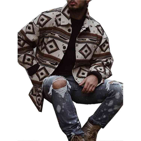 Youth Lapel Fashion Printed Jacket Jacket Men - Kng inc. ®