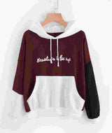 Explosive Color Matching Hooded Sweater Women - Kng inc. ®
