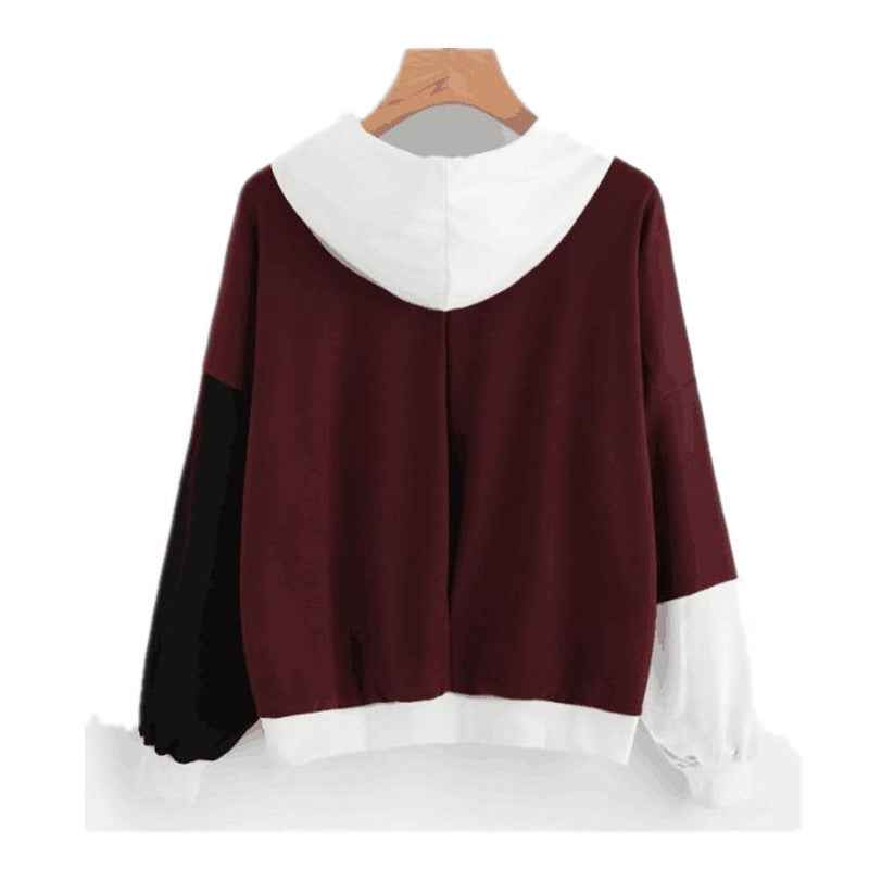 Explosive Color Matching Hooded Sweater Women - Kng inc. ®