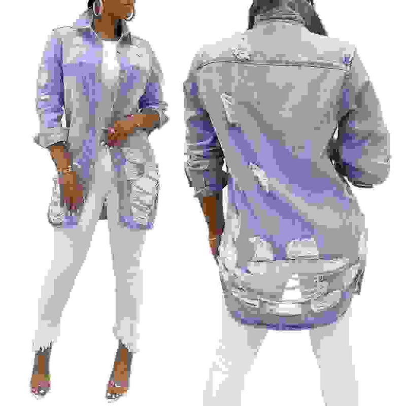 Fashion women's denim jacket - Kng inc. ®