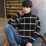 Turtleneck sweater men's knit sweater personality sweater - Kng inc. ®