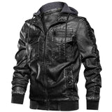 Men's hoodie PU jacket men's fashion motorcycle jacket - Kng inc. ®
