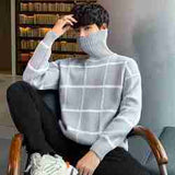 Turtleneck sweater men's knit sweater personality sweater - Kng inc. ®