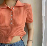 Lapel sweater pullover sweater - Kng inc. ®