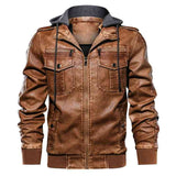 Men's hoodie PU jacket men's fashion motorcycle jacket - Kng inc. ®