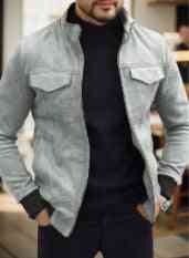Men's Polo Collar Jacket Casual Jacket Fashion Slimming - Kng inc. ®