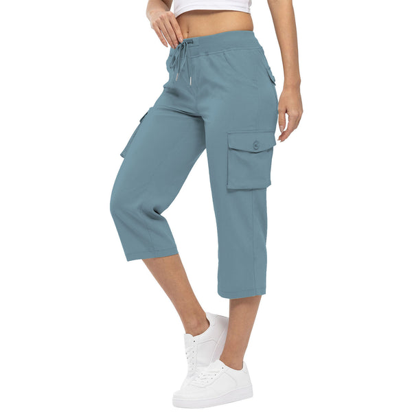 Women's High Waist Drawstring Pocket Loose Pants - Kng inc. ®